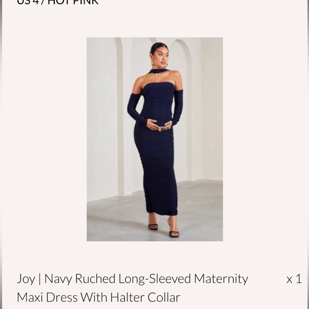 Club L London Blue Ruched Off-Shoulder Sheath Dress